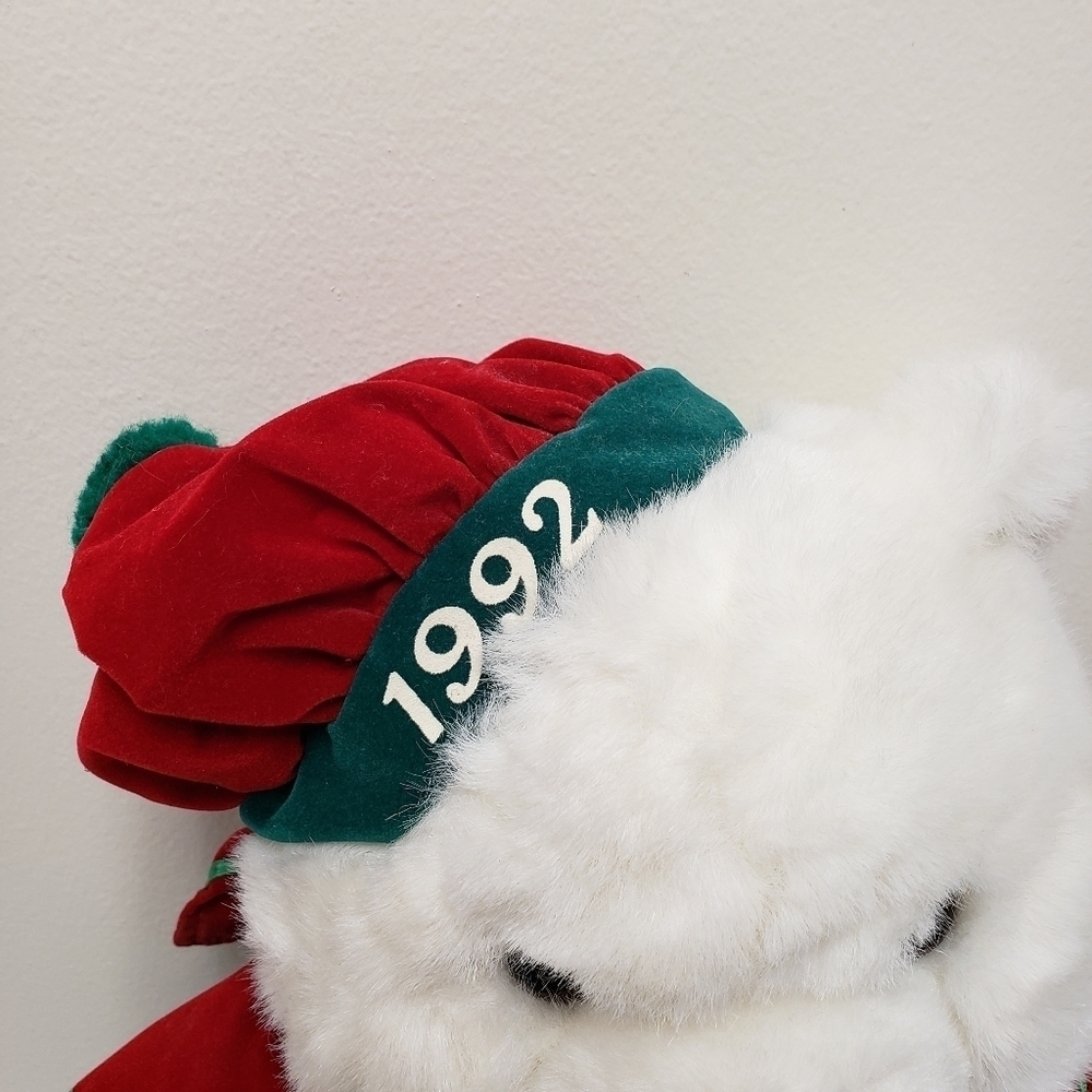 Kmart 16" Christmas Holiday Sis Teddy Bear 1992 Vintage Stuffed Animal Plush - Picture 3 of 8